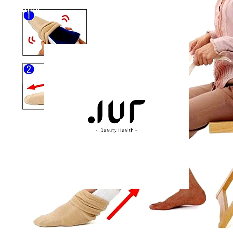 

1 Pcs Blue Auxiliary Sock Dressing Tool No Need To Bend Over To Dress Socks Convenient Sock Dressing Tool For Pregnant Women