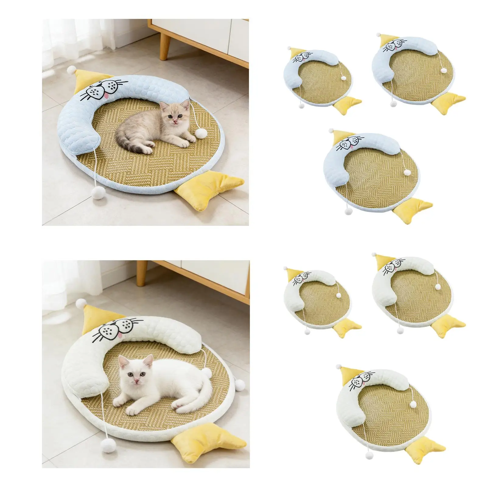 Cooling Pet Bed Mat with Pillow 2