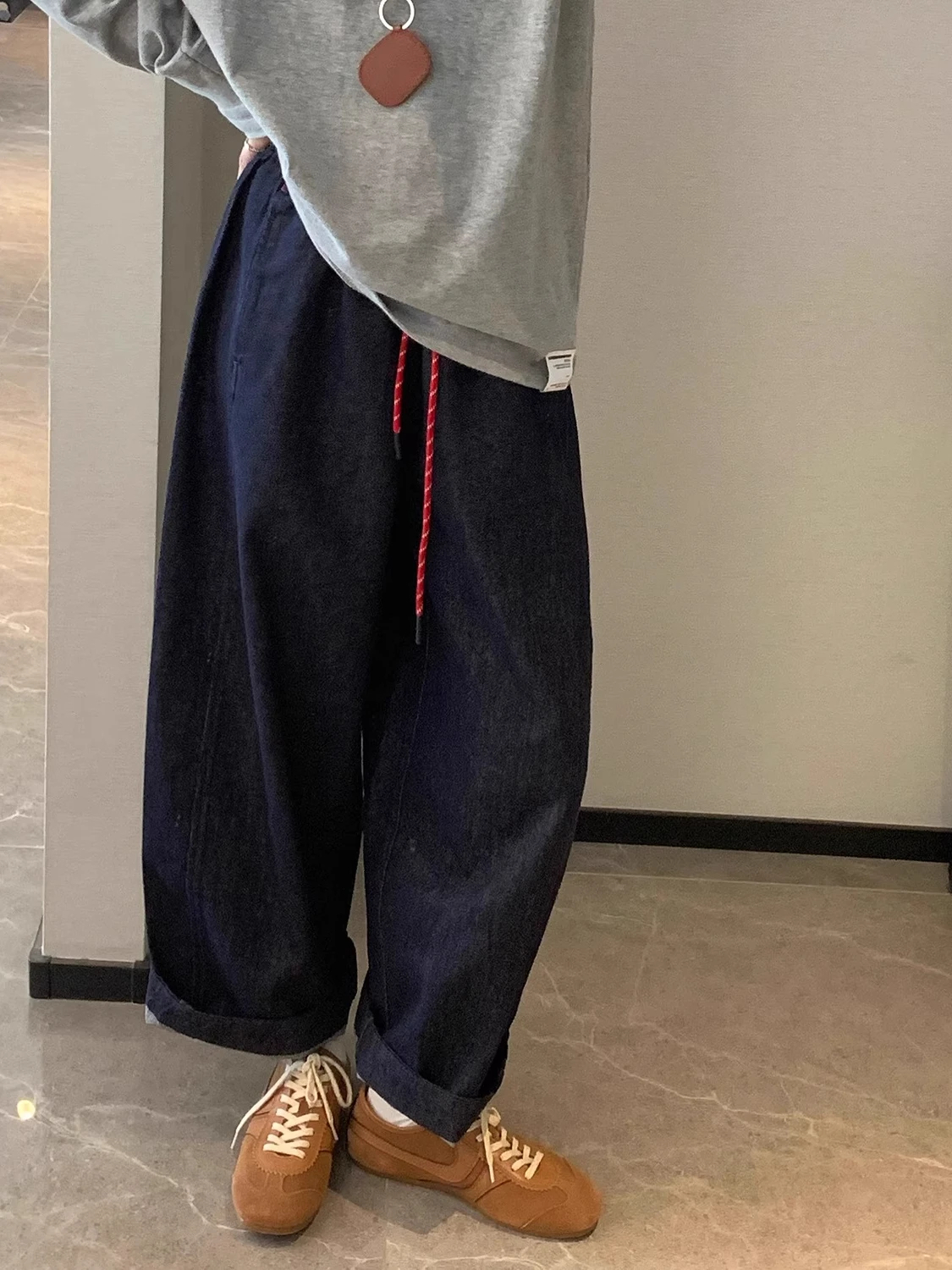 

Мужские джинсы-бананы Extra Large 300 Pou Summer Curved Knife, повседневные брюки-баллоны с завязками, модные, 2 шт.