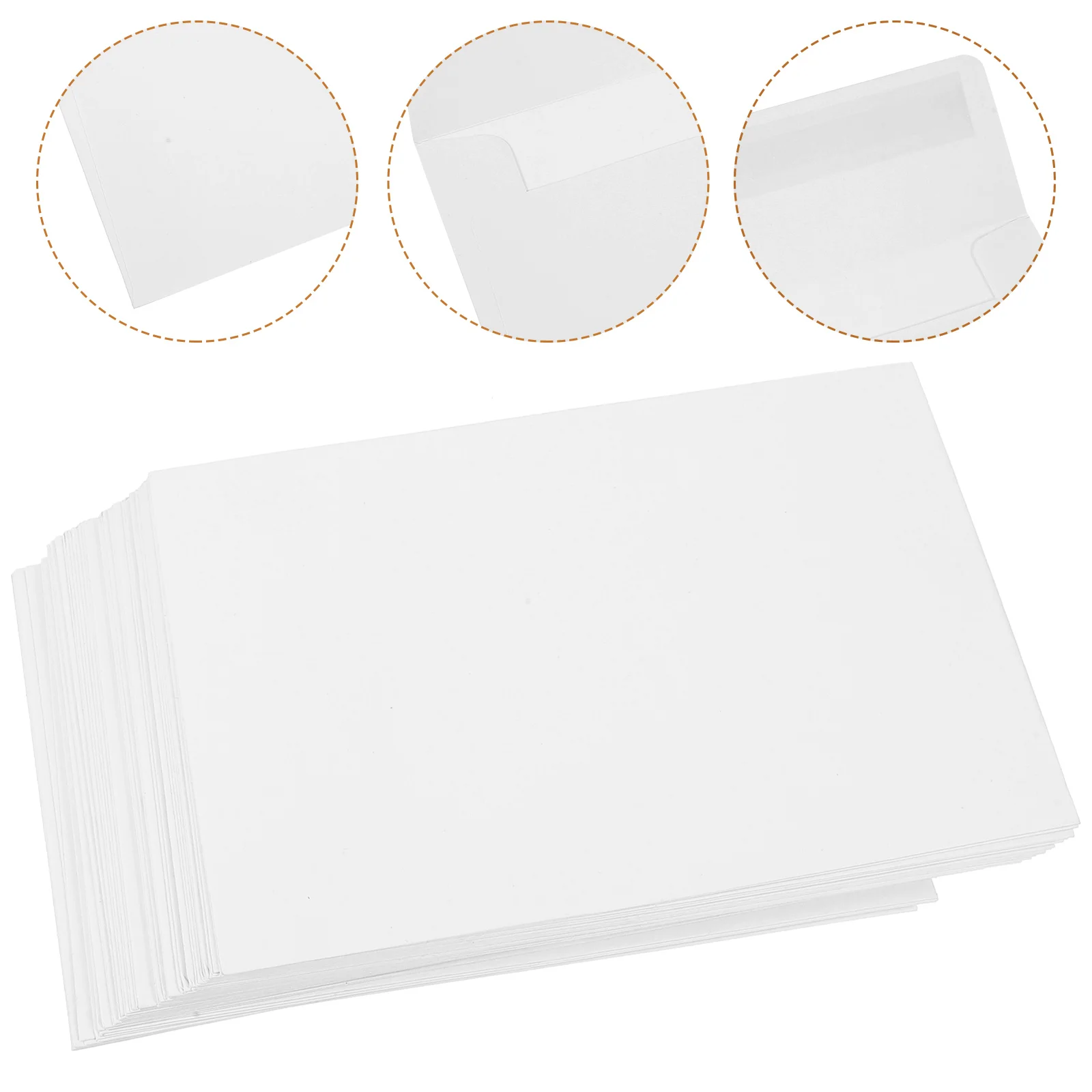 

50 Pcs Envelopes Blank Cards Self-sealing A4 Invitation Letter Wedding Festival Adhesive 1600X1080X010CM Party White Paper