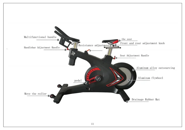 Attrezzatura da palestra multifunzionale per bici cardio fitness con logo personalizzato verticale per la casa