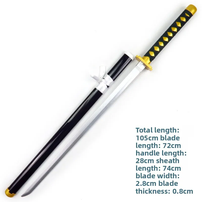 105 cm/41.34in Bamboe Cosplay Zwaarden Samurai Anime Randapparatuur Model Props Wapens met Schede Ornamenten Ambachten Speelgoed Vakantie Cadeau