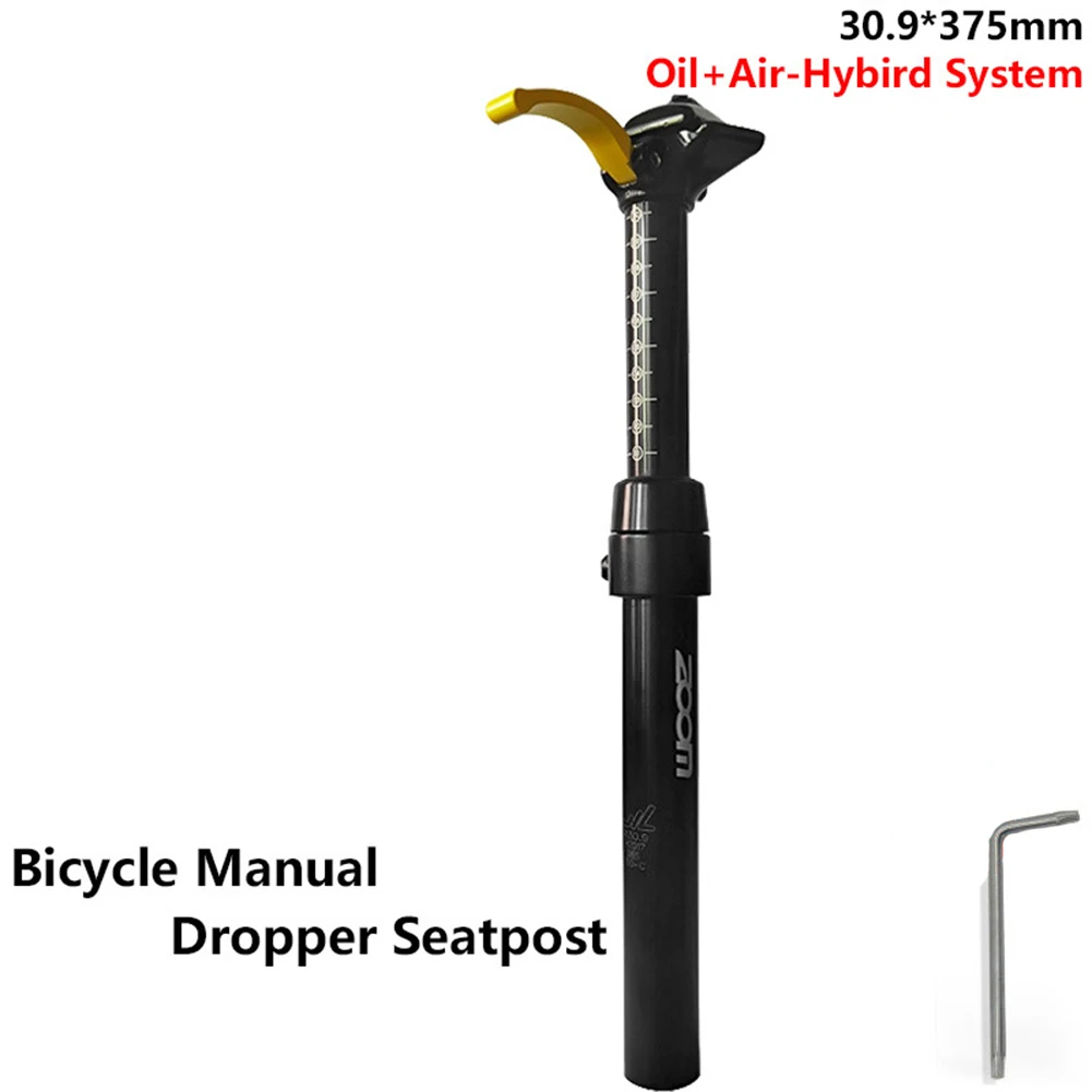 1pc Bike Seatpost Zoom Dropper Manual Control Lever Aluminum Alloy Height Adjustable Hydraulic Bicycle Components Parts