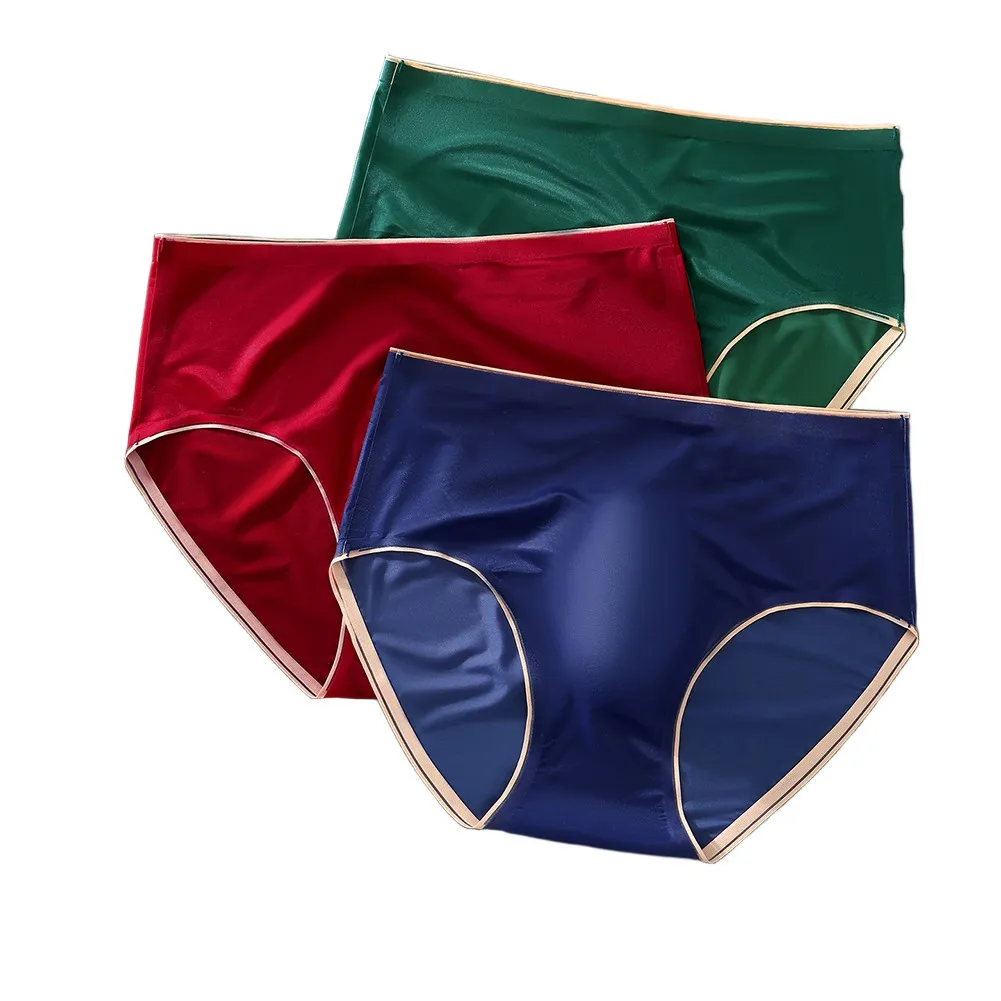 Men Ultrathin Smooth Briefs Underpants Translucent 3D U Pouch Middle Waist Casual Fashion Underwear Panties Man