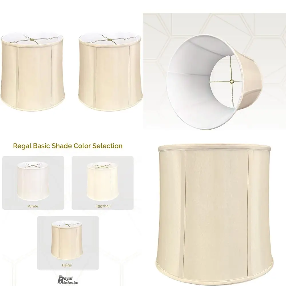 

Beige Drum Lamp Shade Set of 2, 11x13x11 Inches, Basic Design for Home Lighting
