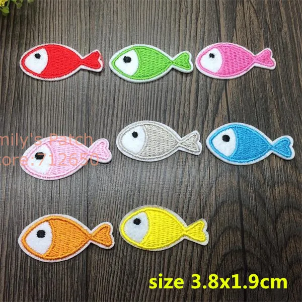 CPAM Shipping 10 pcs Fish Goose Penguin Crab Animals Embroidered iron on patch fashion clothing hat bag shoe phone accessory