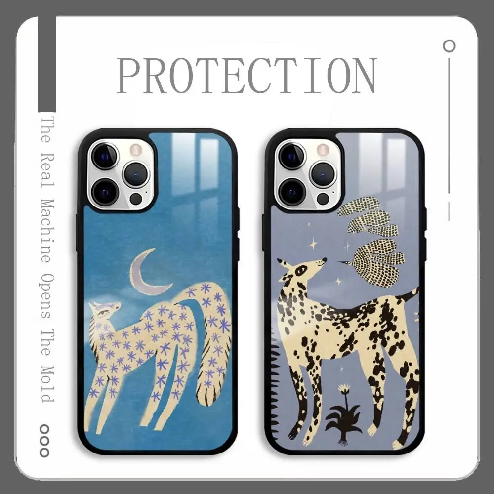 

Ins Blue Starry Sky White Horse Phone Case For IPhone 17 16 15 14 13 12 11 Pro Max Plus Mini Plus Hard Surface Protect Funda