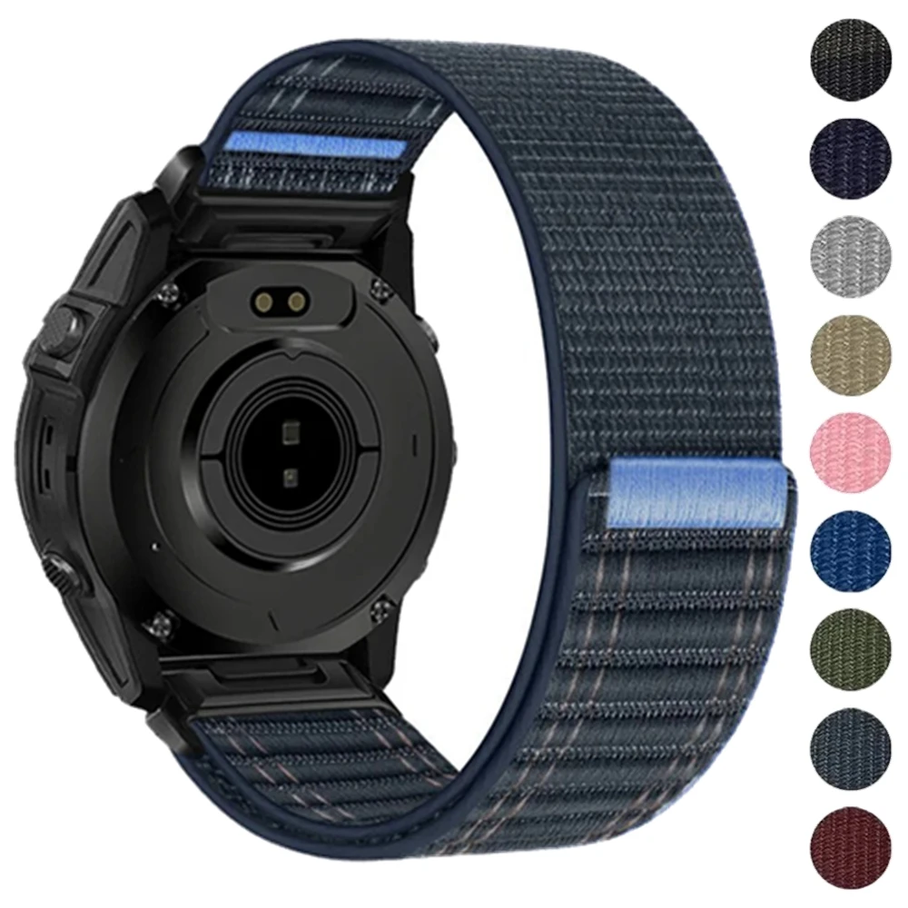 Image of Schnellwechsel-Armband 26 20 22mm für Garmin Fenix 8 7 Pro 7X 7S E 6 6X 6S 5X 5 Tactix 8 7 Nylon-Schlaufenarmband Correa Fenix 8 Band 47mm
