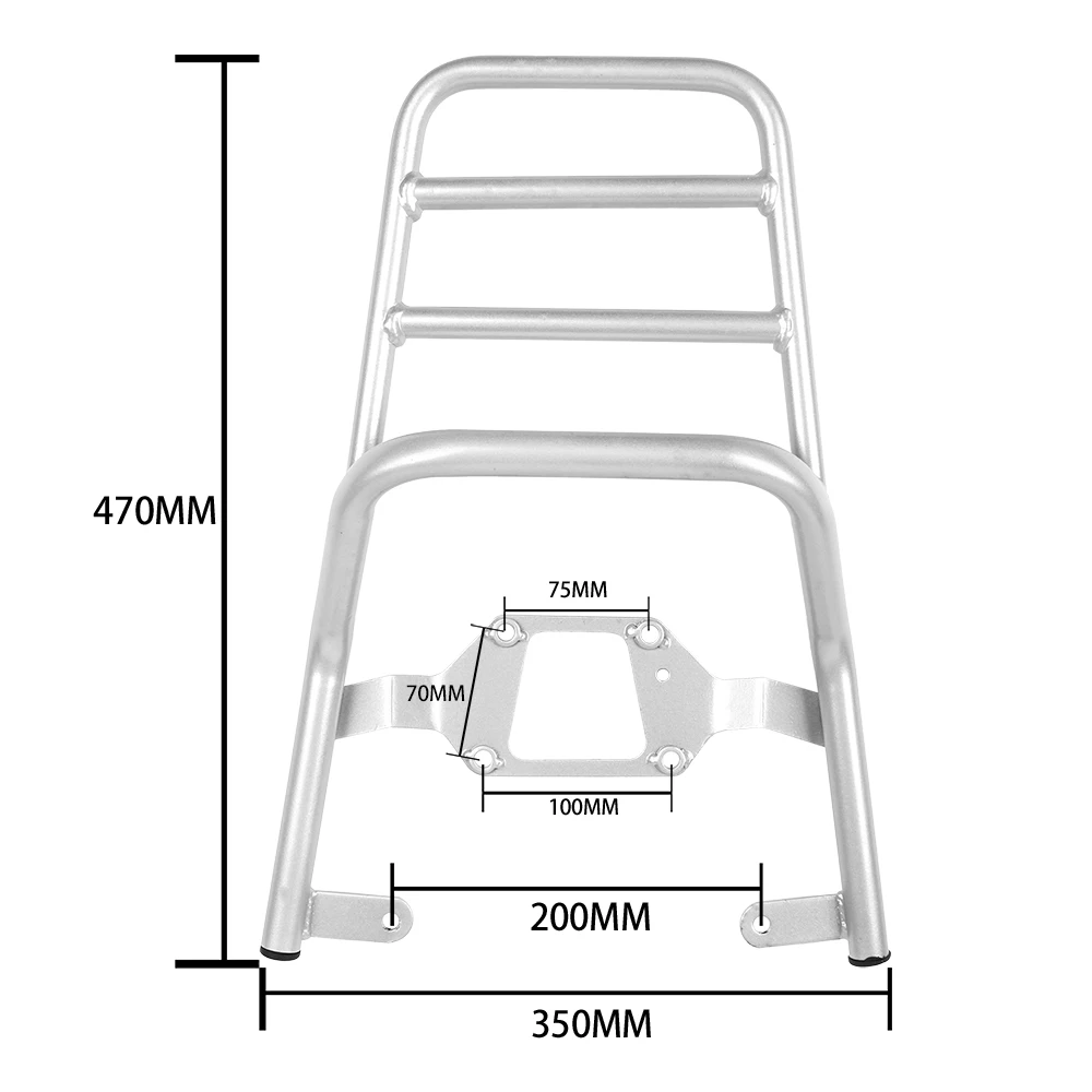 Portaequipajes trasero para motocicleta, soporte de caja superior, soporte de caja trasera, marco de reposabrazos de pasajero para Kawasaki Z900RS Cafe 2017-2024