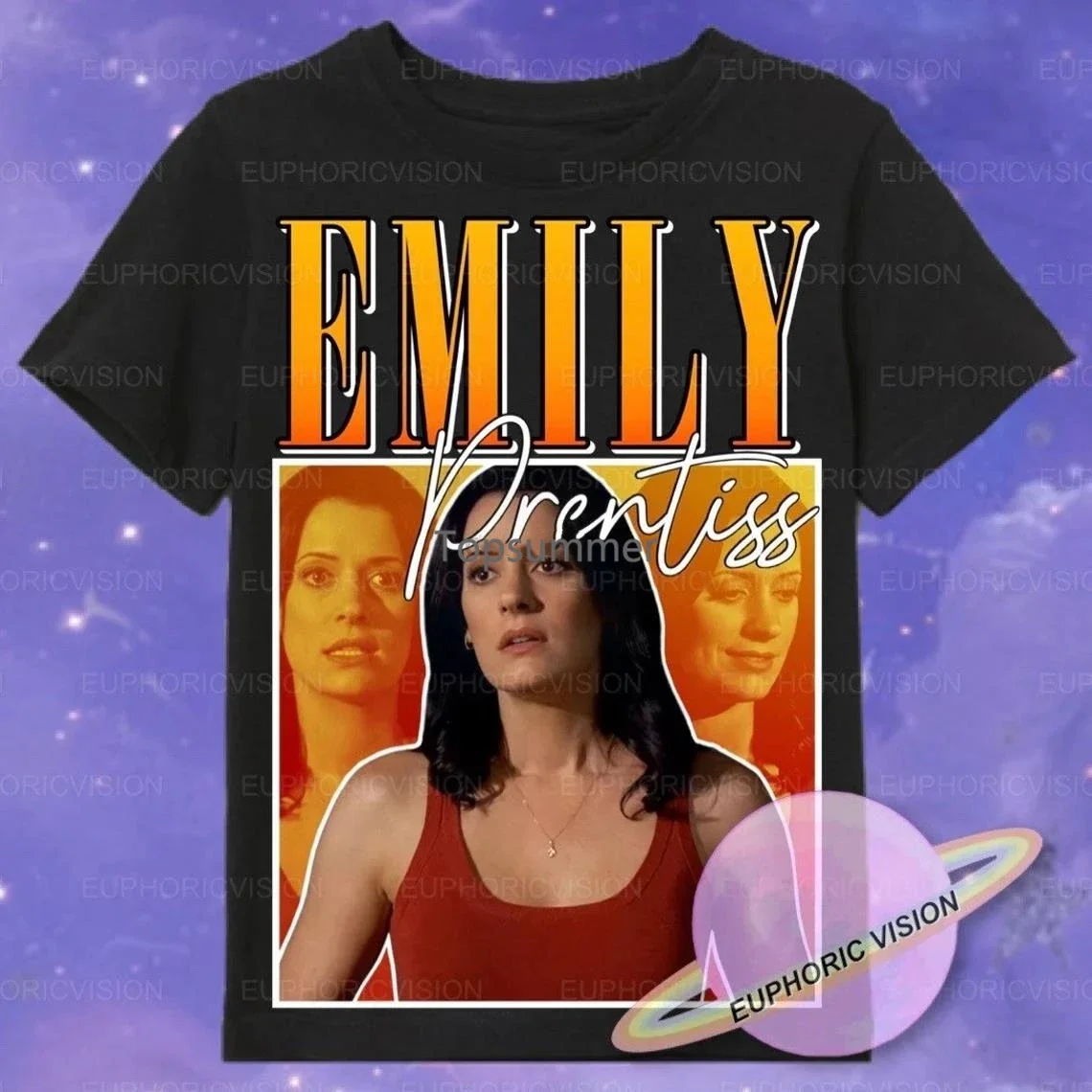 Emily Prentiss z kryminalnych umysłów koszulka w stylu Vintage lat 90