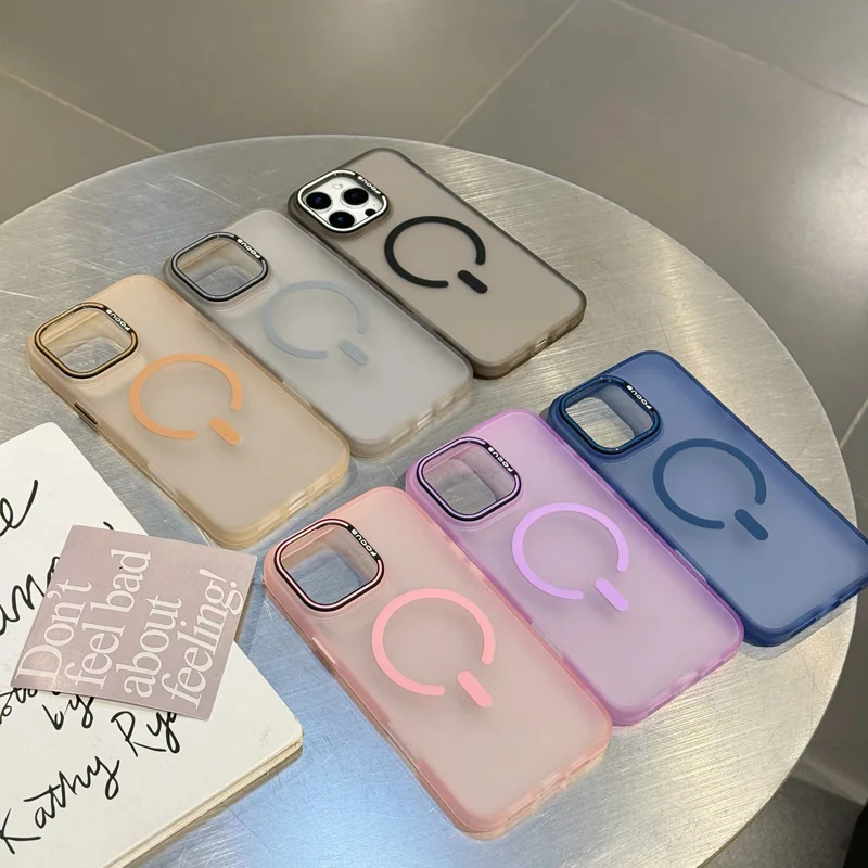 50PCS New C style Magnetic Charging Case For IPHONE 18 17 Air 16E 16 15 14 13 12 11 Pro Plus Magsafe Case  soft TPU edge
