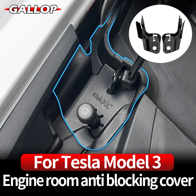 

For Tesla 2022-2023 Model 3 Car Engine Room Water Channel Anti Blocking Cover Interior Decoration Protective Refit Accessories