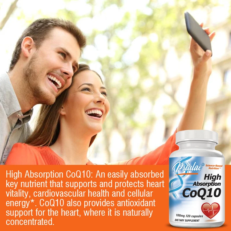 Highly Absorbable Coenzyme Q10 with Black Pepper Extract Gluten-Free, Naturally Fermented, Premium Formula