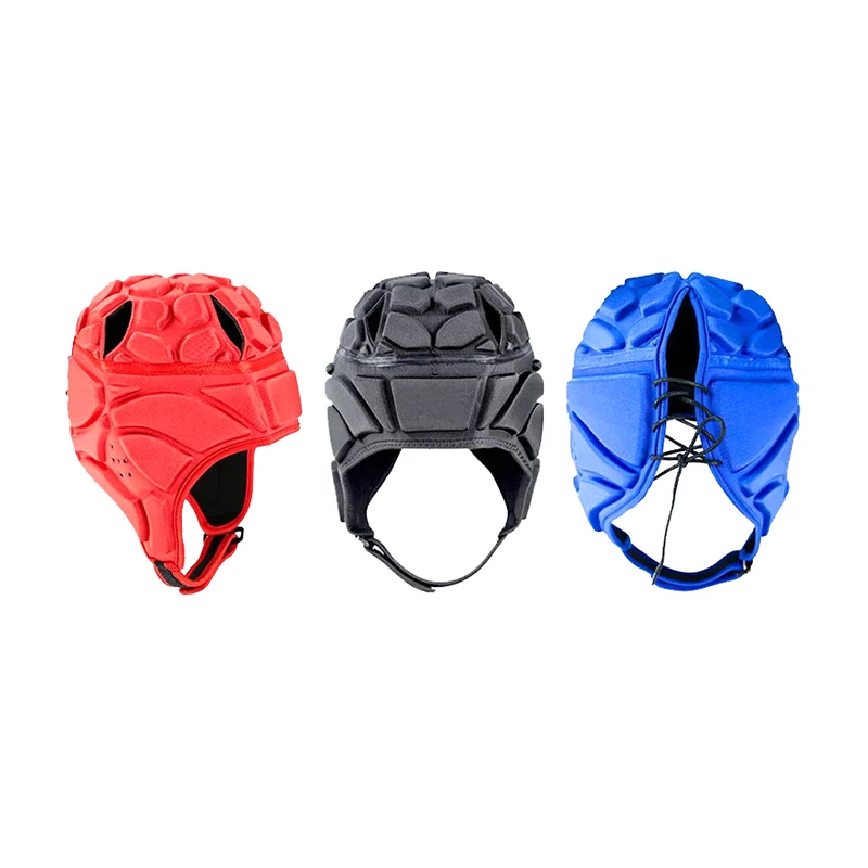 Professional Football Soccer Helmet Rugby Scrum Cap Headguard Goalie Hat Head Protector Shockproof Headgear