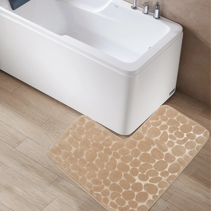 Bathroom Rug,L-Shaped Bath Mat,Non Slip Corner Shower Mat,Water Absorbent Soft Bath Rug,Washable Rug Carpet for Square Shower