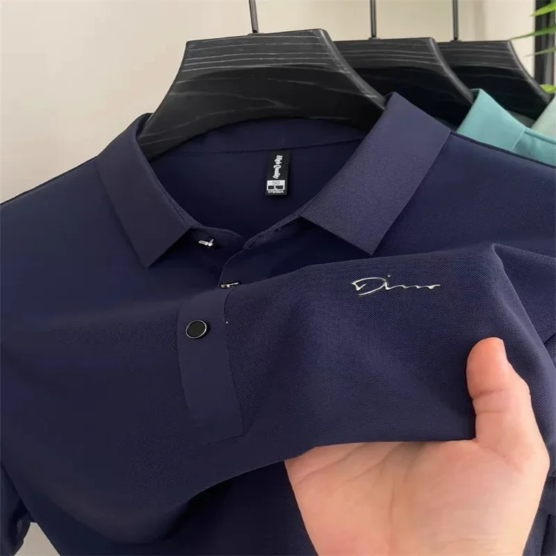 

2025 Luxury Customized Men's Short Sleeves with Exquisite Embroidered POLO Shirt Brand Breathable T-shirt Top by Senior Designer