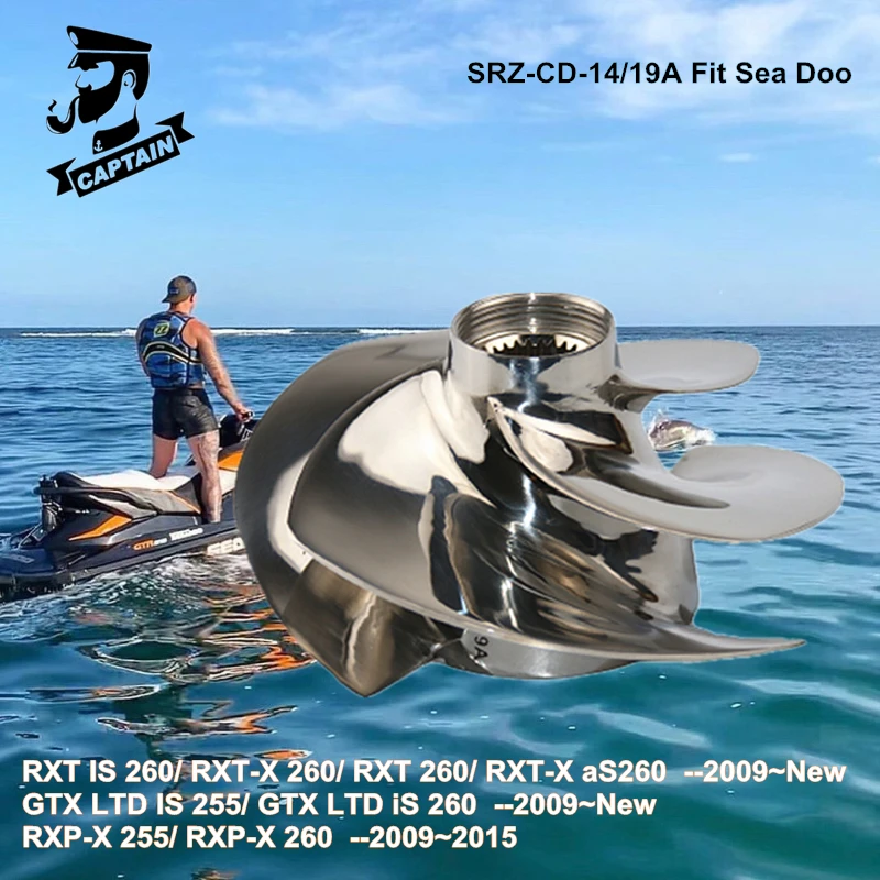 Captain Jet Ski Impeller SRZ-14/19A for Seadoo Jet Ski RXT IS 260 RXT-X 260 RXT 260 RXT-X aS260 GTX LTD IS 255 260 159mm PWC