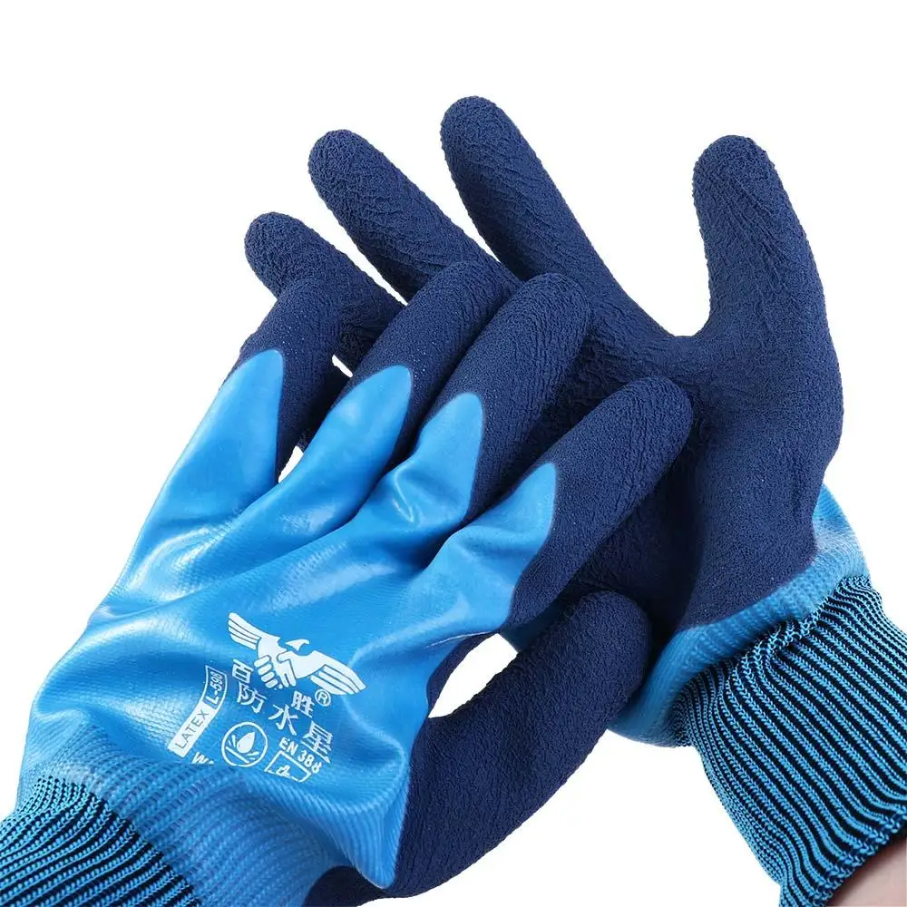 1 Pair Waterproof Construction Engineering Fishing Garden Outdoor Sport Latex Gloves Safety Industrial Gloves Work Gloves