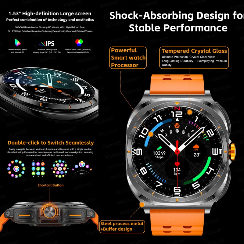 2025new esportes ao ar livre relógio inteligente masculino tela amoled freqüência cardíaca à prova dwaterproof água chamada tws fone de ouvido smartwatch esportes fitness rastreamento