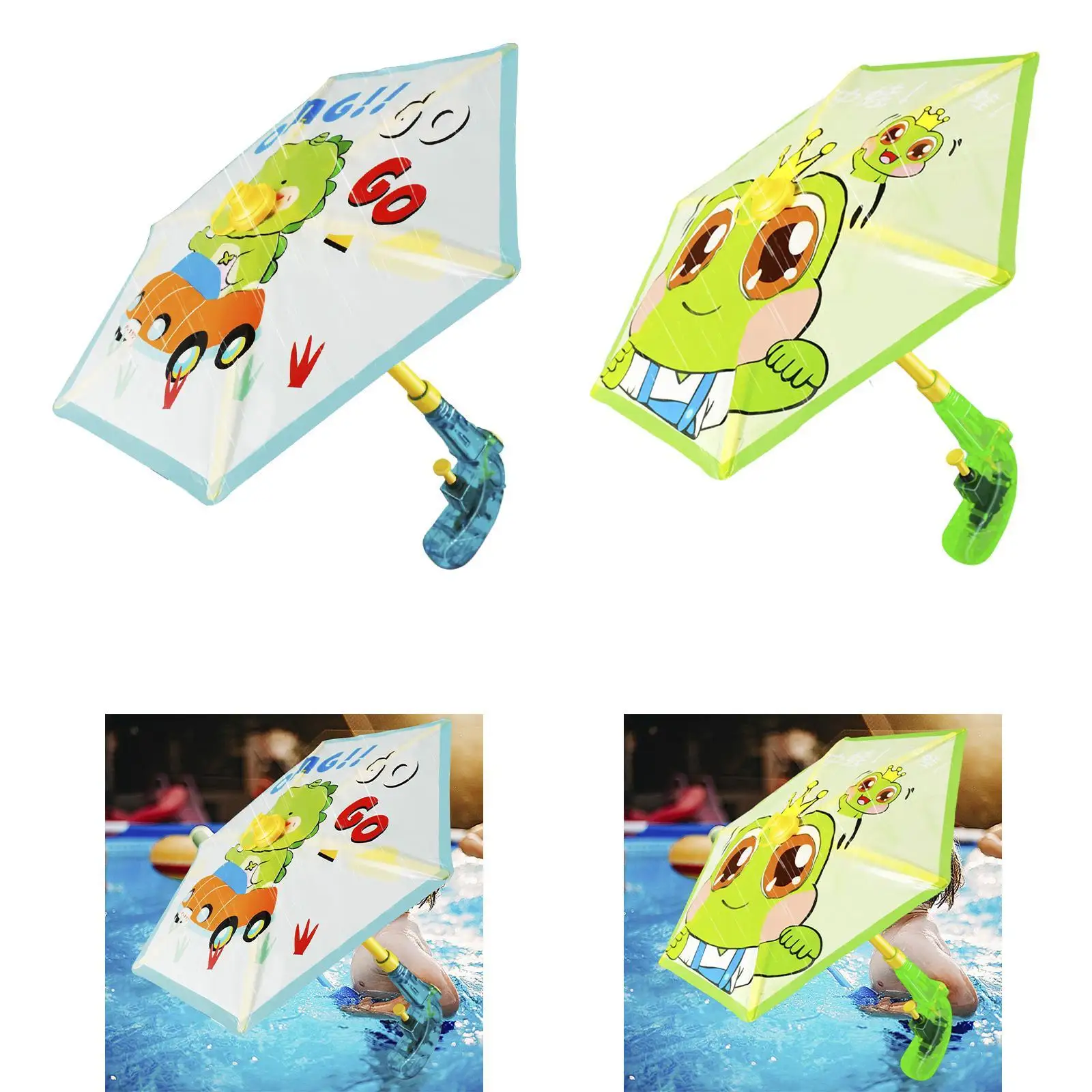 

Umbrella Shape Water Spray Toy Easy to Fill Cartoon Interactive Umbrella Squirter Toy for Beach Yard Activity Summer Children