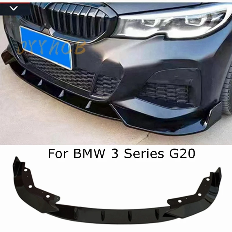 

For BMW 3 Series G20 320i 330i Tuning 2019-2022 ABS Gloss black MP Style Front Bumper Splitter Lip Spoiler Diffuser Guard Body K