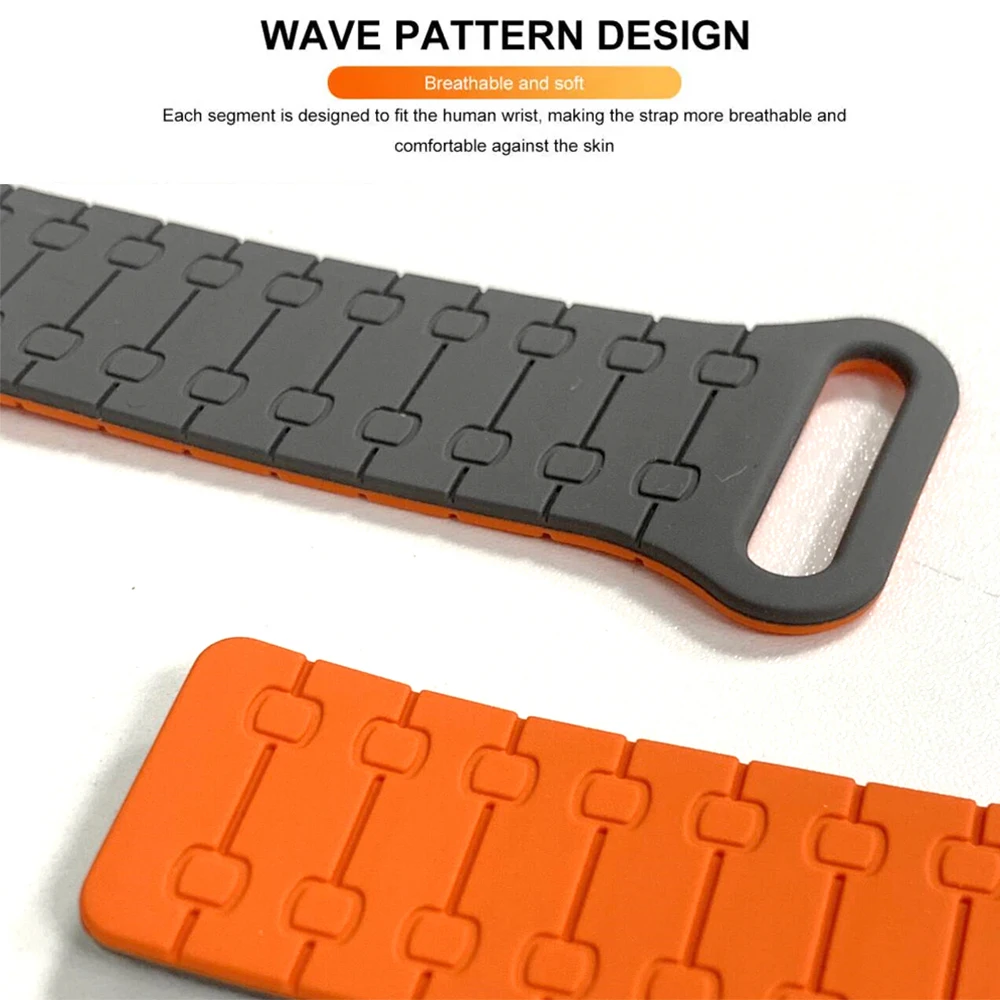 22 مللي متر شريط سيليكون مغناطيسي لـ TicWatch Pro 3 Ultra LTE/GPS E2 S2 GTH 2 GTX GTW حزام لـ TicWatch Pro 2020/2021 سوار المعصم