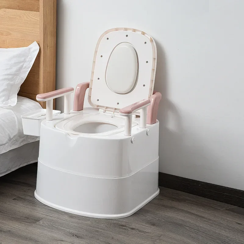 Home Adult Urine Bucket Toilet Bowl Seat Elderly Bedroom Chamber Pot Toilet Stool Indoor Pregnant Women Mobile Spittoon Stool