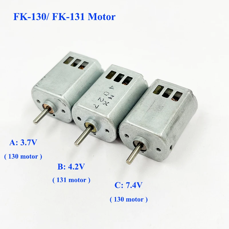 1PC Small 130/ 131 Motor DC 3.7V/ 4.2V/ 7.4V High Speed with Cooling Hole DIY RC Drone Toy Slot Car Boat Models