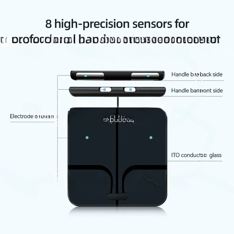 New Professional Eight-Electrode Body Fat Independent Station Intelligent APP Weight Scale Dual-Frequency