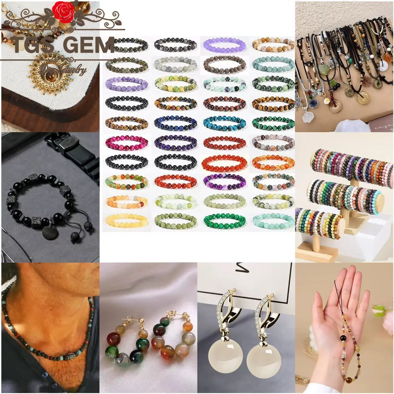 Natural stone bead AAA frosted Picture stone jewelry round beads wearing bracelet earrings 4681012mm jewelry accessory material