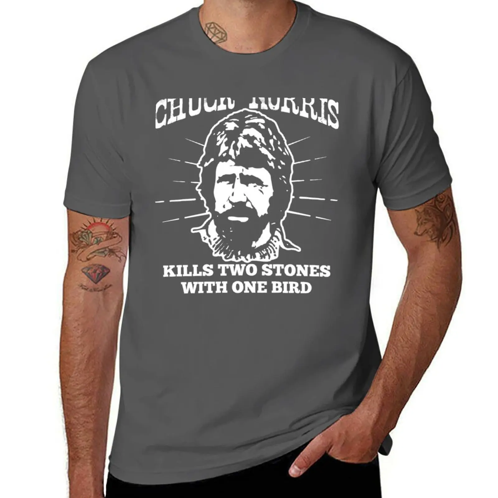 

fact Chuck Norris T-Shirt Casual Loose Fit Summer Tee Shirt