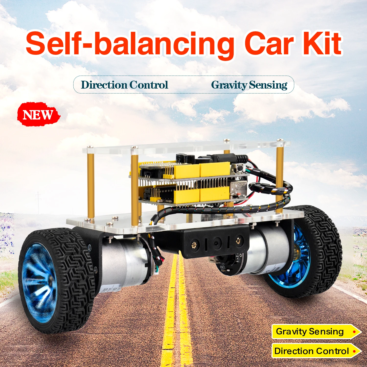 Self-Balance Robot Car Kit For Arduino Robot Pack Self-balancing Car DIY Electronic Pack/STEM Kits Toys Kids Birthday Gift