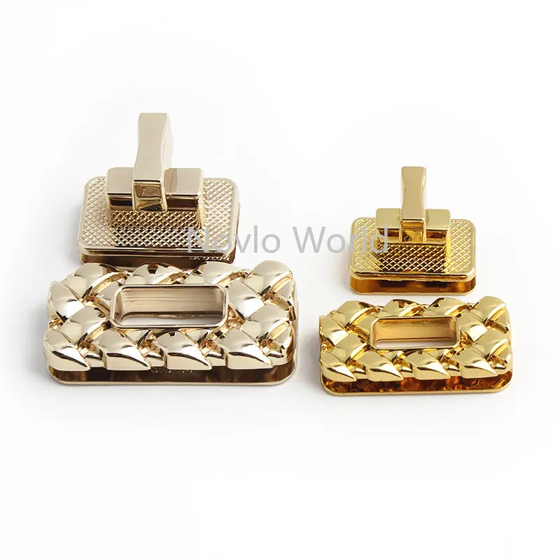 Gold Durable Metal Twist Locks For Women Handbags Purse Bags Turn Flip Lock Clasps Buckles Hardware DIY Replacement Accessories