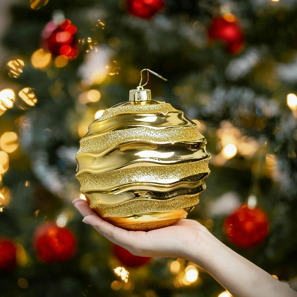 3-個-15-センチメートルクリスマスデコレーションボール装飾オーナメントショッピングモールやホテルに最適クリスマスボールデコレーション