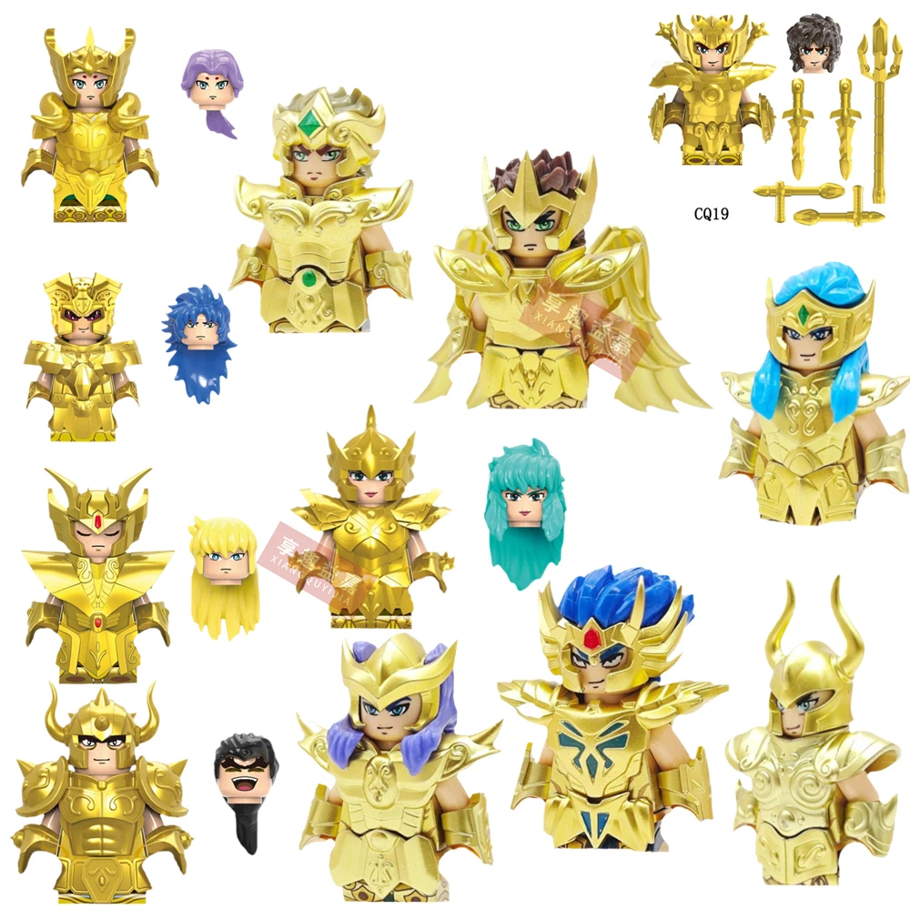 

Gold Saint Shiryu Seiya Hyoga Ikki Shaka Dohko Mu Figures Minifigures Action Figure Building Blocks Toys Gifts to children