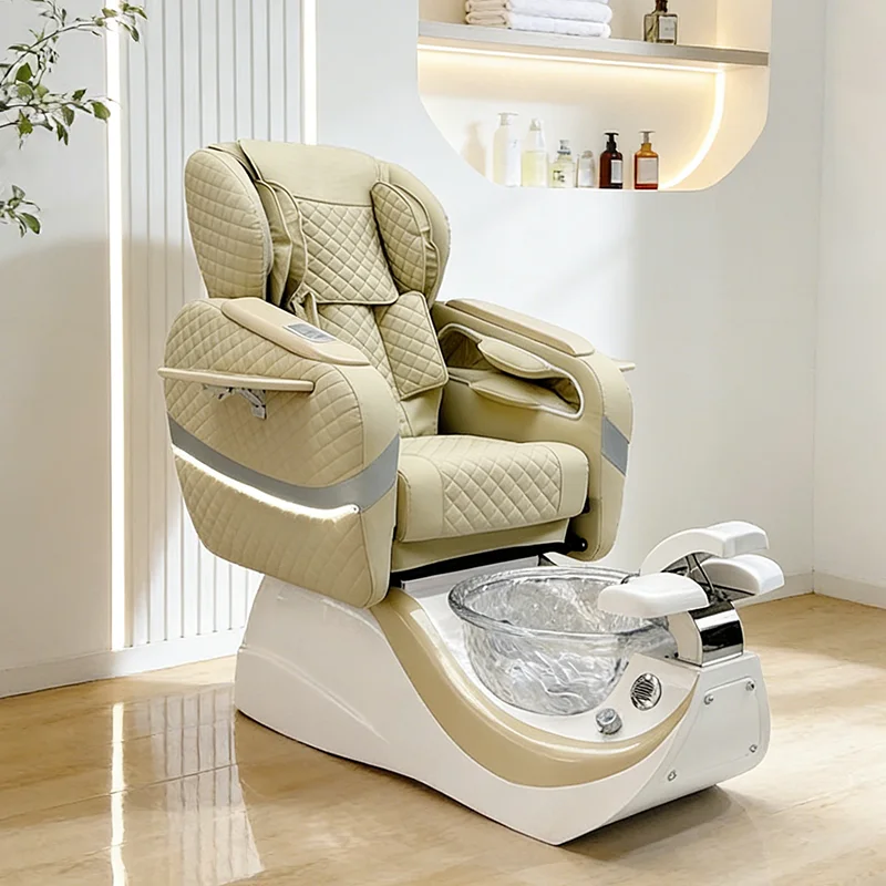 Nails Salon Equipment 3d Human Touch Massage Pedicure Chair Modern Luxury Adjustable Tilting Electric Foot Care Spa Chair