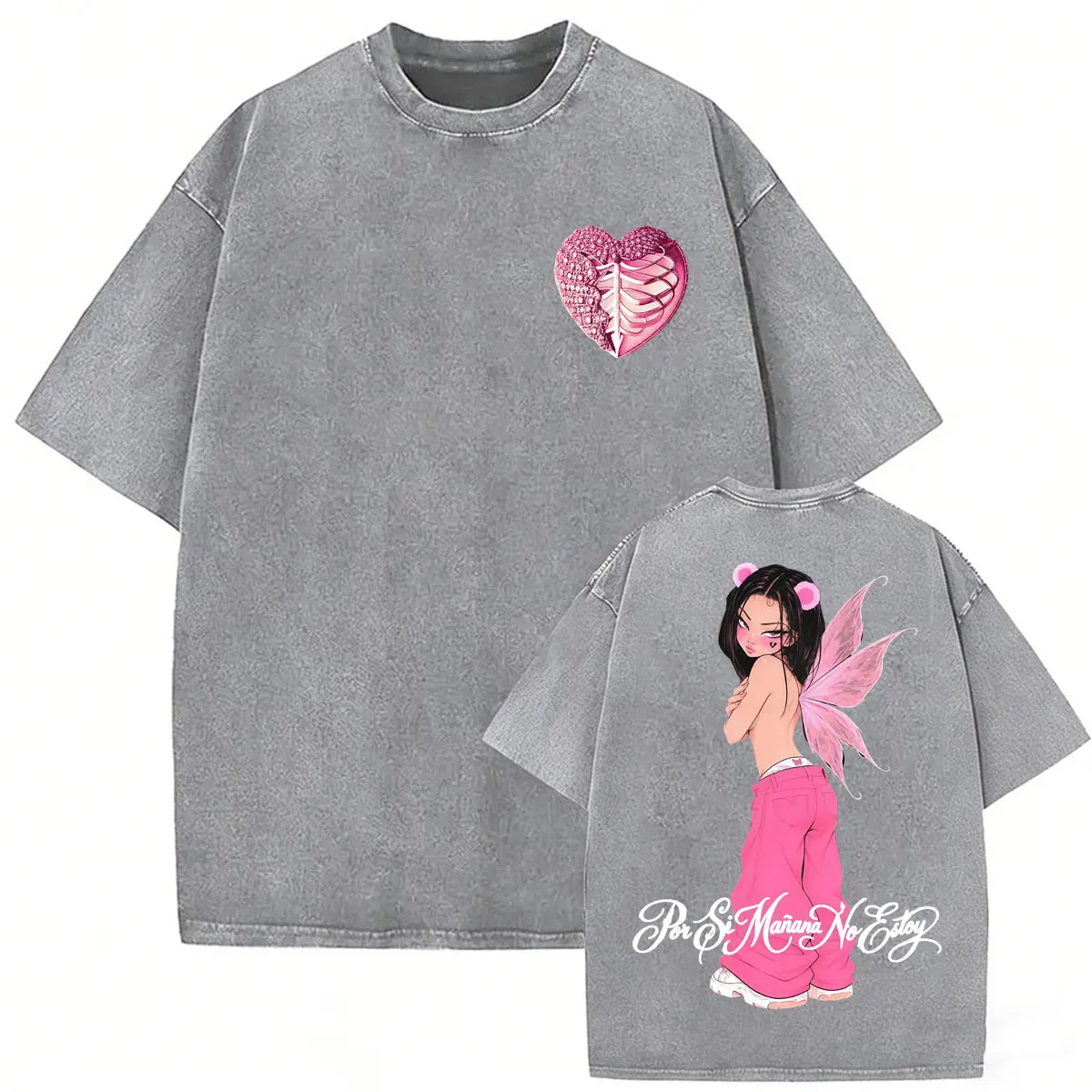 Vintage Washed Omar Courtz Por Si Manana No Estoy Tour T-Shirts Herren Damen Mode Ästhetisches T-Shirt Streetwear Oversized T-Shirt – Detail 23