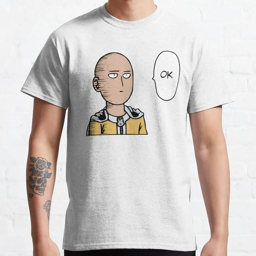 2026 New Hot Summer Men's One Punch Man Daily List T Shirts Saitama OPM Oppai Anime Manga printed Tees Plus Size T-Shirt