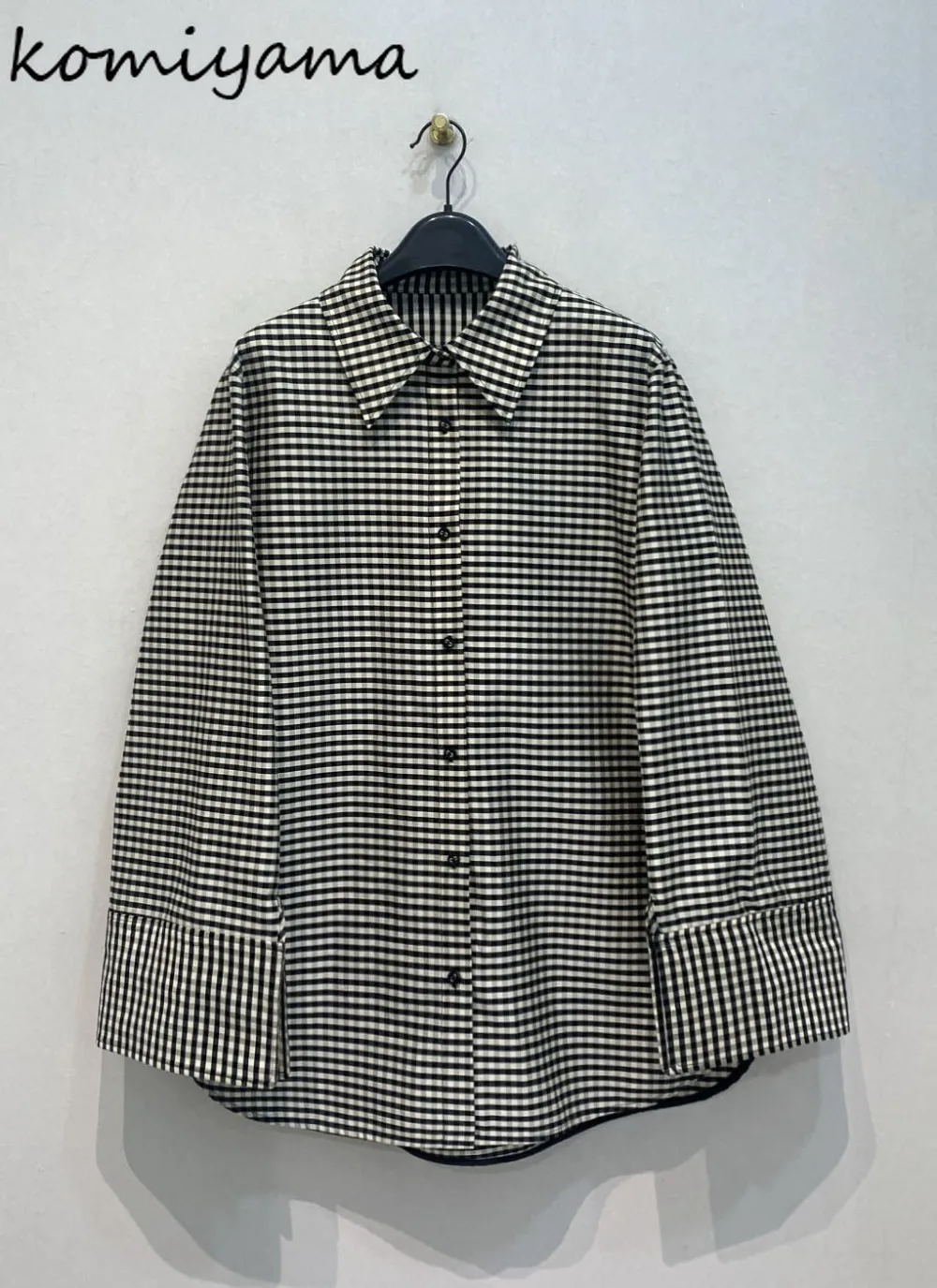 

Japan Plaid 2025 Ropa Mujer Turn Down Collar Full Sleeve Shirts & Blouses Autumn Tops Loose Casual Blusas Temperament Camisas