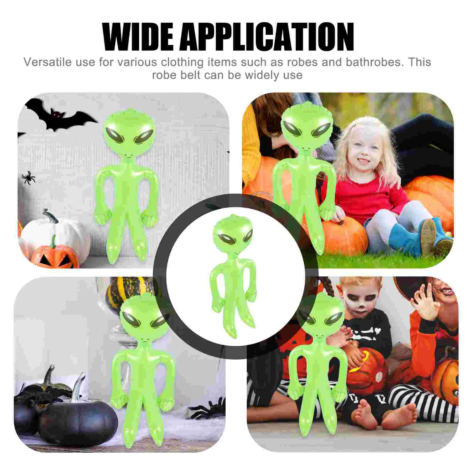 Accessoire gonflable extraterrestre vert pour décoration de maison hantée, accessoire martien pour Halloween, faveur de fête d'anniversaire, extraterrestre ovni