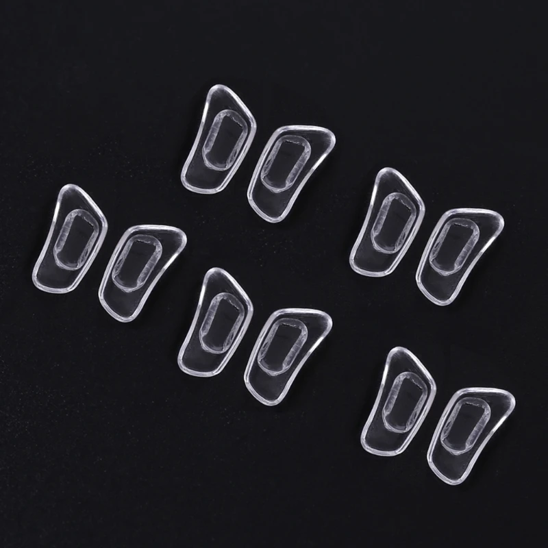 5 Pairs/Lot Inserted Silicone Eyeglasses Soft Nose Pads Glasses Massage