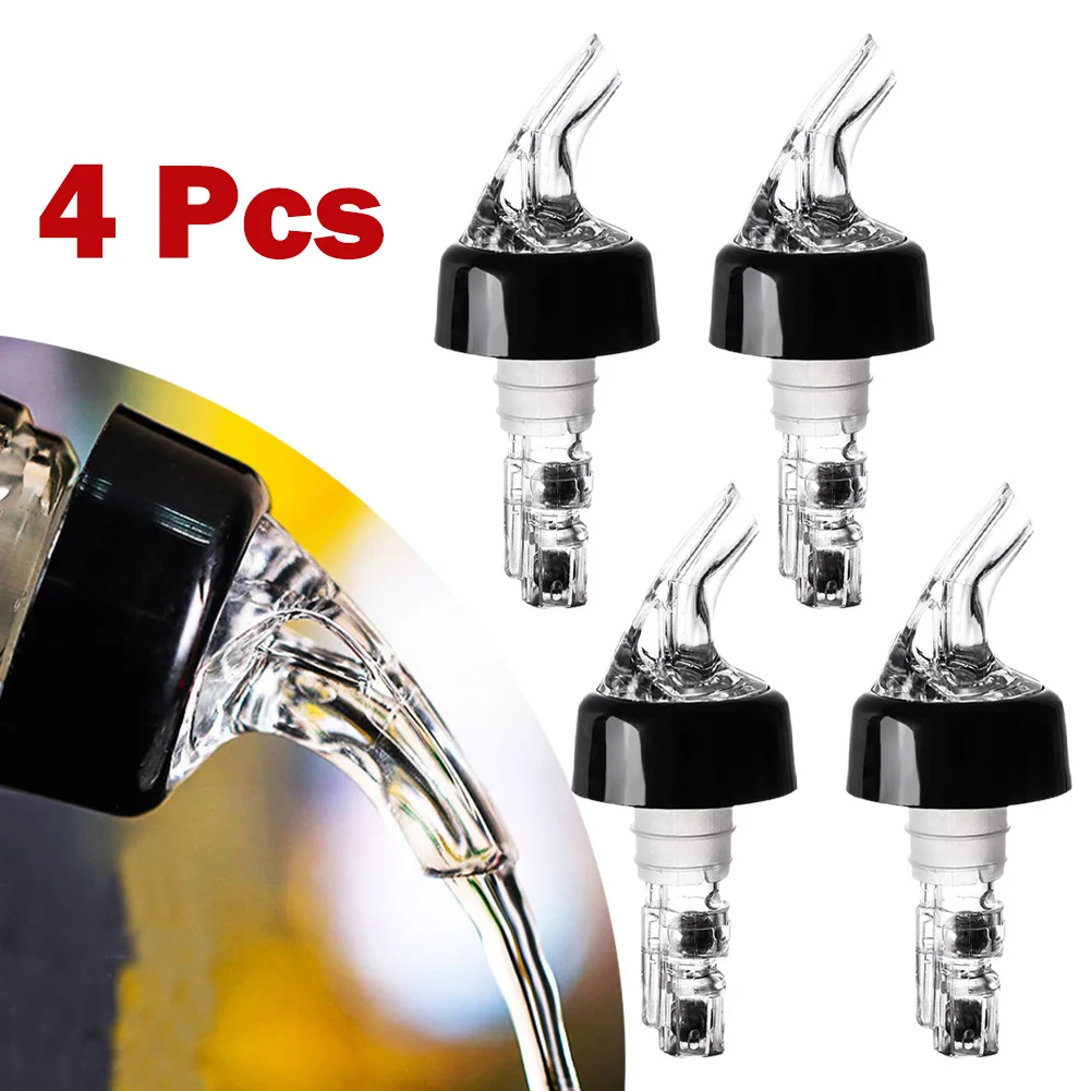 Vertedor de licor de 4 piezas y 30ml, dosificador de botellas de chupito para alcohol, medida de hierba, vino, Bar, herramientas separadoras, vertedores de licor de plástico