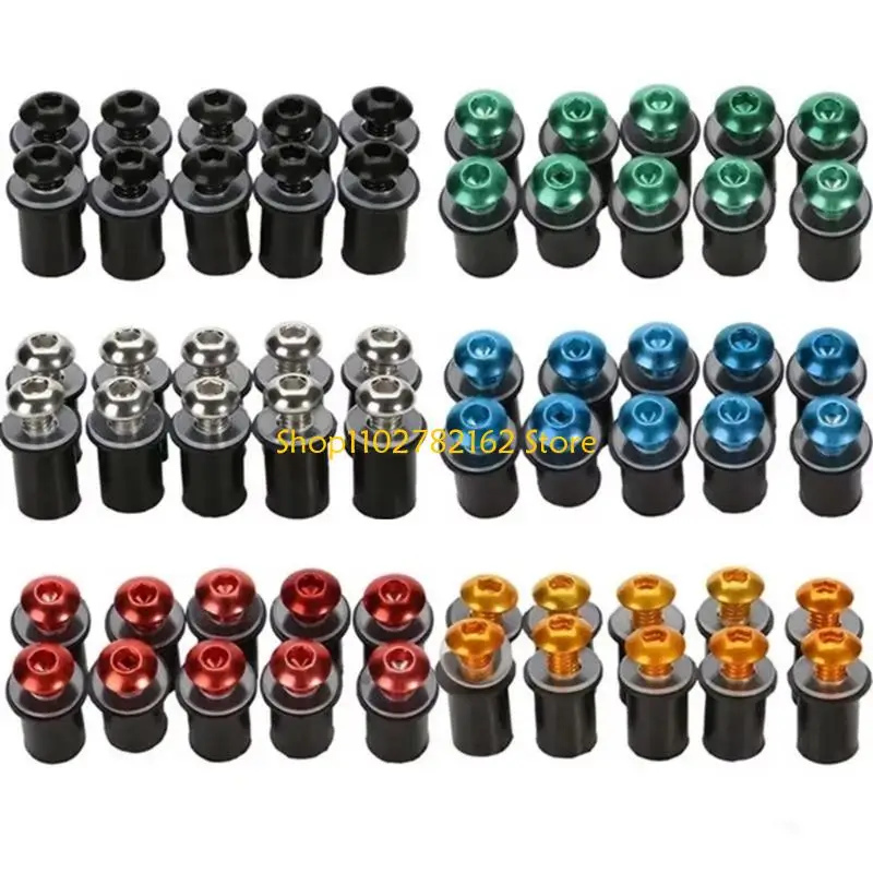 

547B 10pcs Motorcycle Windshield Mounting Fastener Motorbike Accessories M5x16mm Windscreen Screw Easy Installation