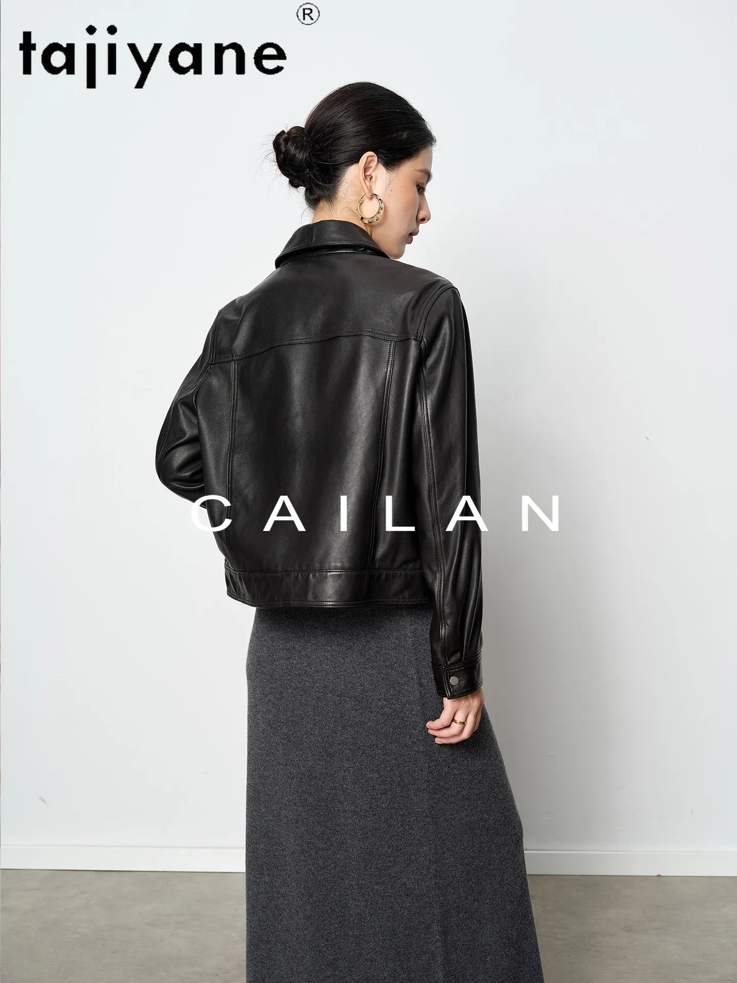 TAJIYANE Sheepskin Leather Jackets Woman Short Simple Coat High Quality Real Leather Jacket Autumn Women Clothes 2026 дубленка