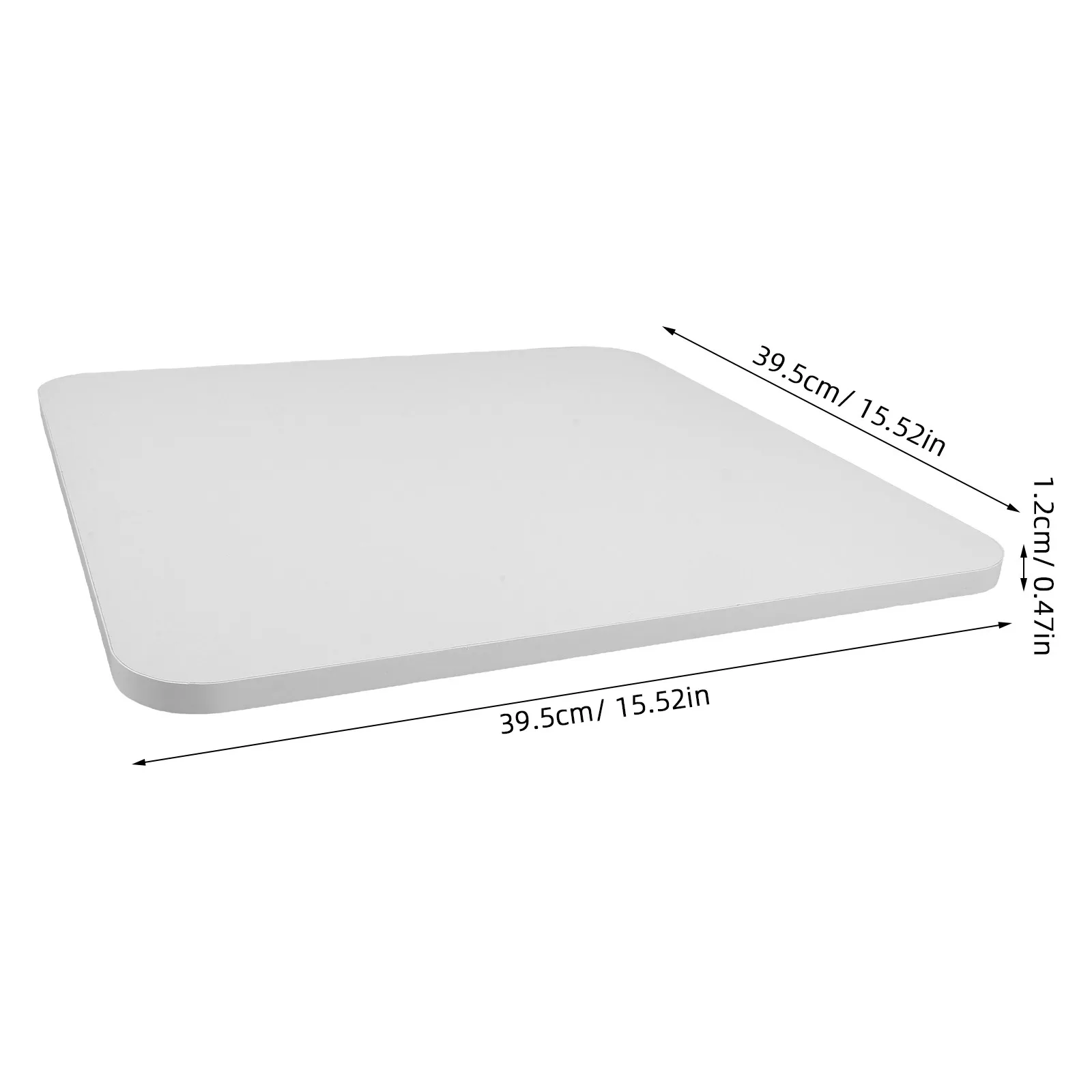 White Small Square Coffee Table Top Thickened Upgrade Side Table Replacement Panel for Living Room Bedroom Study Minimalist