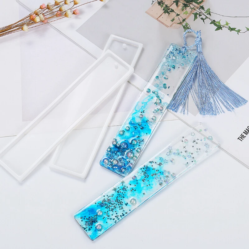 Rectangle Silicone Bookmark Resin Mold DIY Bookmark Mold Making Epoxy Resin Jewelry DIY Craft Silicone Transparent Mold