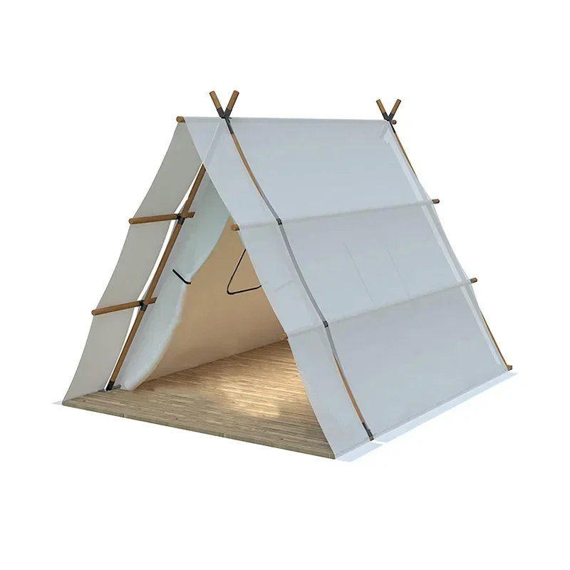 Outdoor Hotel Tent Wild Luxury Homestay Landscaping Internet celebrity clock in windproof and rainproof atmosphere Solid