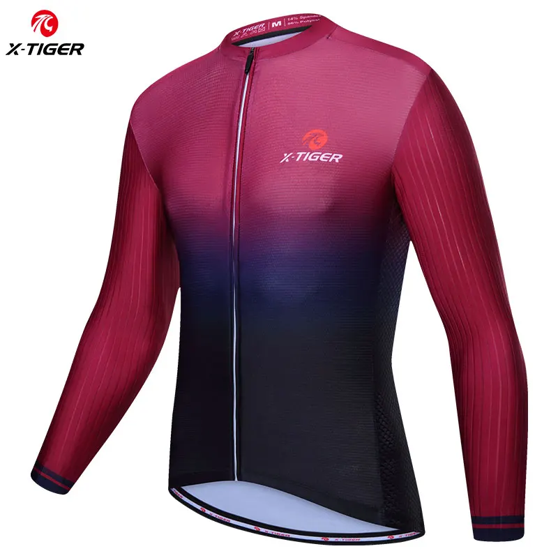 X-Tiger Cycling Jerseys Racing Bike Clothes Cycling Clothing Long Sleeve Maillot Ropa Ciclismo Bike Jerseys MTB Bicycle Clothing