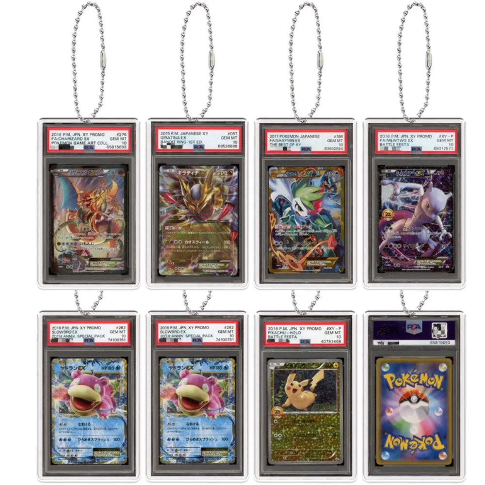 

Diy 2016, японский Pokemon XY PTCG, рейтинг карты, акриловый брелок Mewtwo Charizard, аниме, периферийный рюкзак, кулон