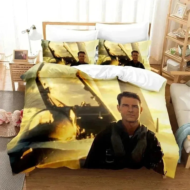 TV Top Gun Maverick 3D NEW Duvet Cover Pillowcase Bedding Set Adult Boy Girl Bedroom Decoration Children Single Double Large